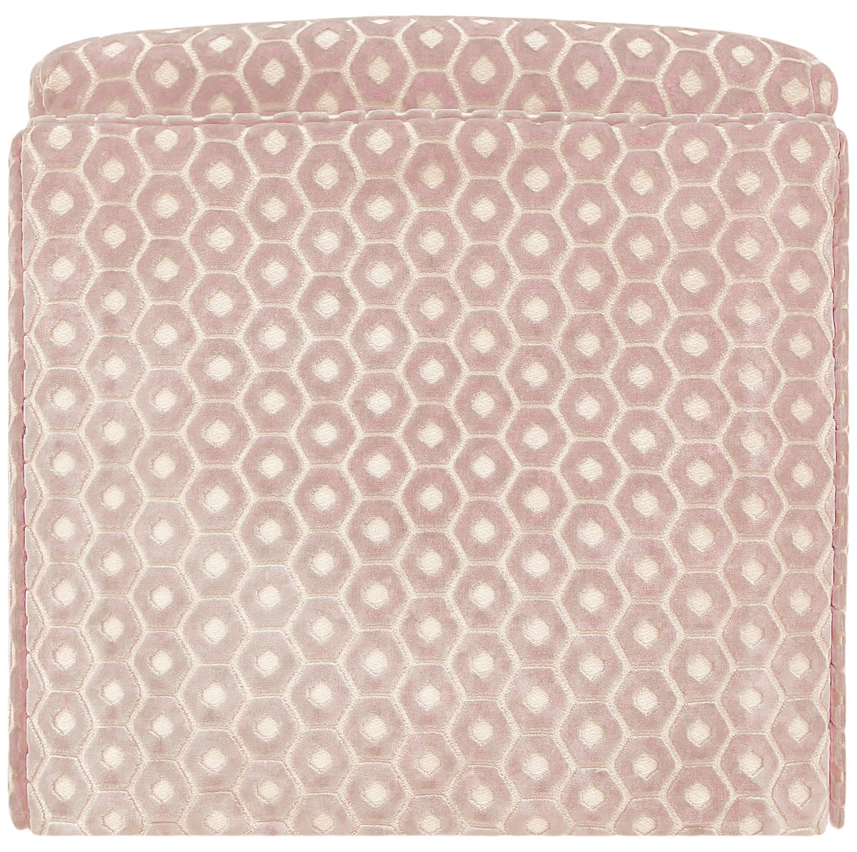 THE SKIRTED OTTOMAN :: PALOMA CUT VELVET  // BLUSH - 4" X 4" Sample - Image 0