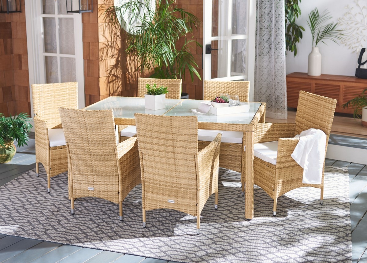 Jolin Dining Set - Natural/White - Safavieh - Image 1