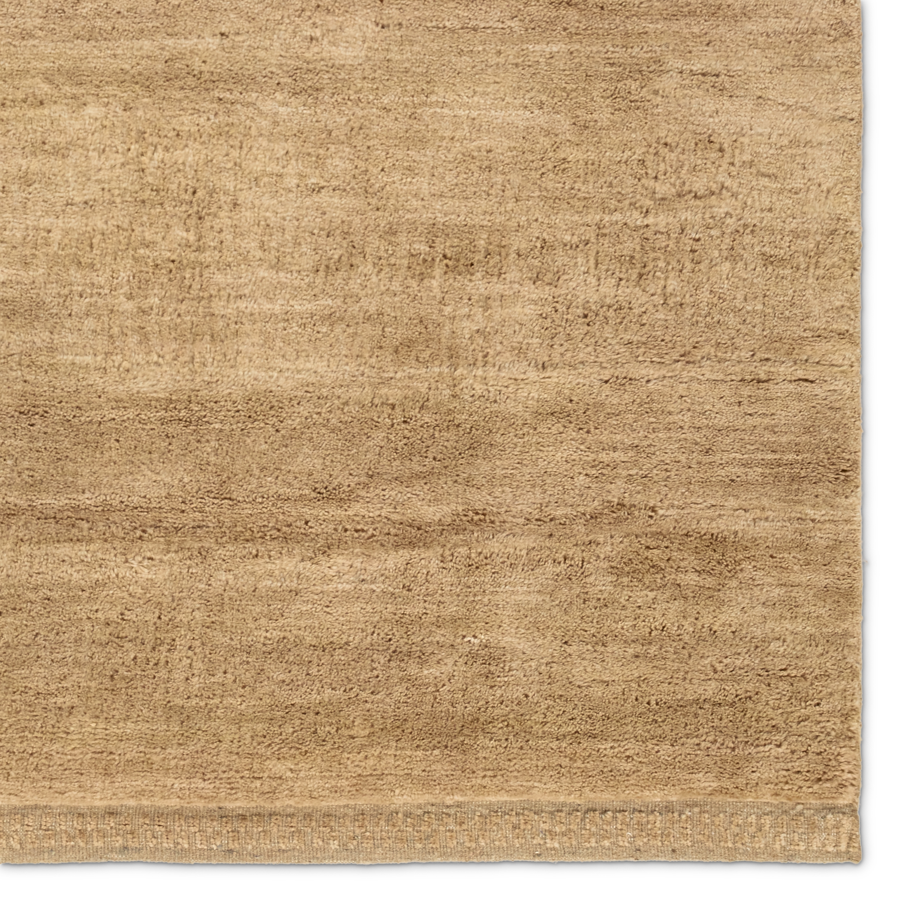 Colson BKR03 Handknotted Solid Tan and Brown Area Rug (10'x14') - Image 3