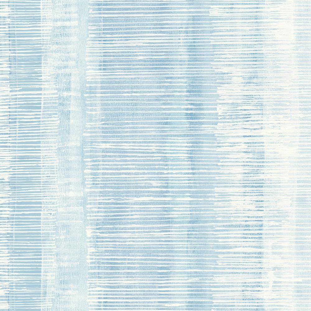 Seabrook Designs Tikki Natural Ombre Blue Oasis Faux Wallpaper - Image 0