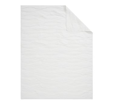 Wave Quilt, Full/Queen, White - Image 4