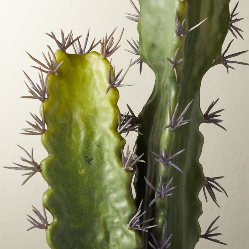 Faux Cactus In White Pot 22" - Image 1