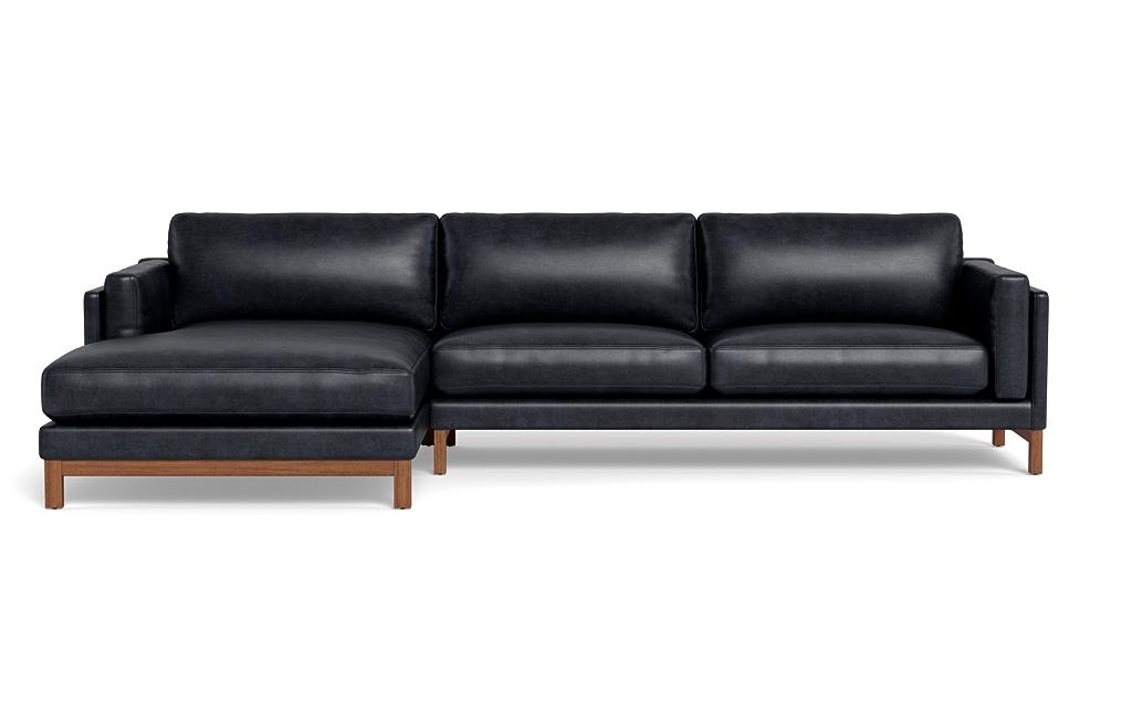 Gaby Leather 3-Seat Left Chaise Sectional - Image 0