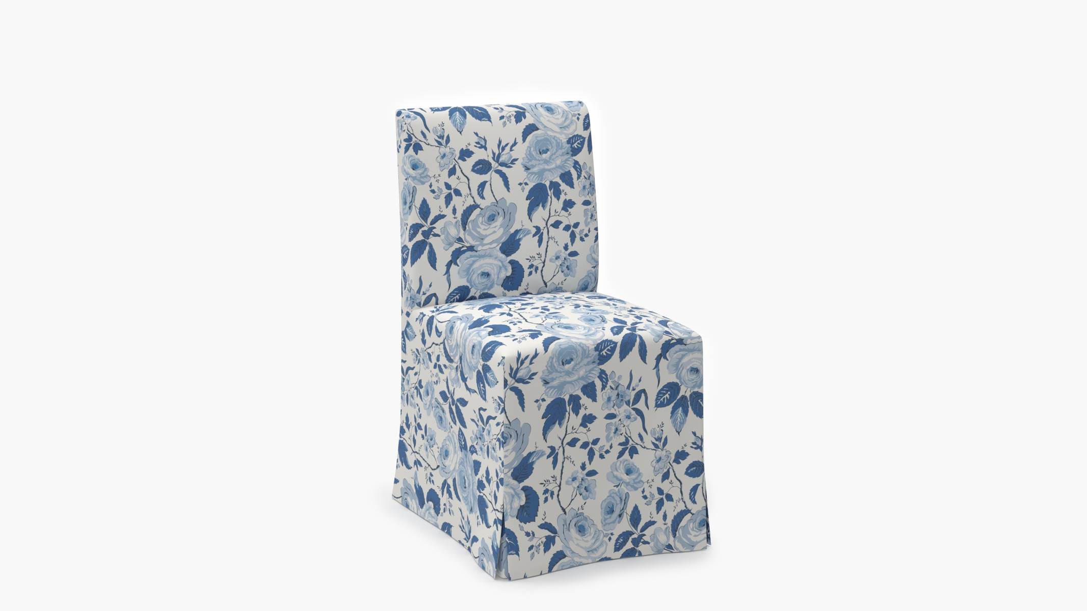 Slipcovered Signature Dining Chair, Delft Chintz - Image 1