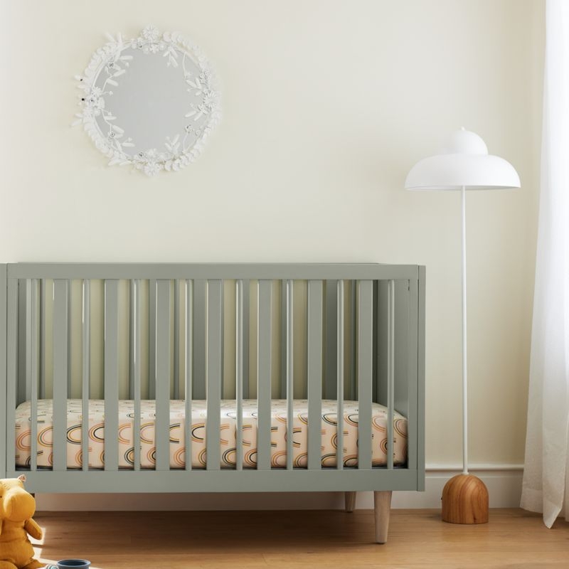 Finn Sage Green Wood Convertible Baby Crib - Image 2
