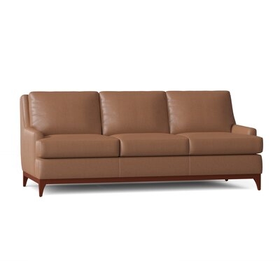 Egremont Genuine Leather 89" Recessed Arm Sofa - Image 0