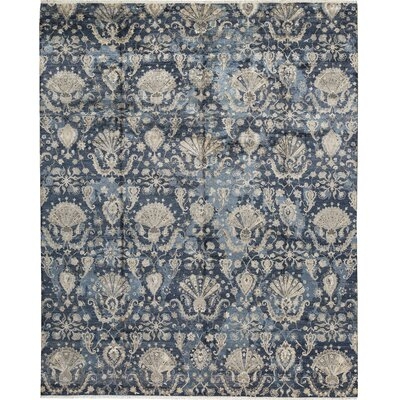 One-of-a-Kind Hand-Knotted Blue 12' x 14'10" Area Rug - Image 0