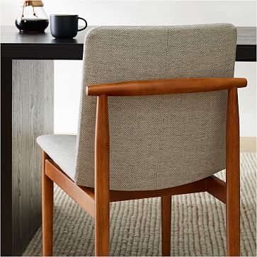 Framework Dining Chair, Dove Twill, Walnut, Set of 2 - Image 1