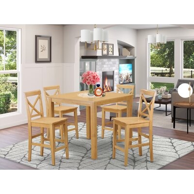Cremont Counter Height Rubberwood Solid Wood Dining Set - Image 0