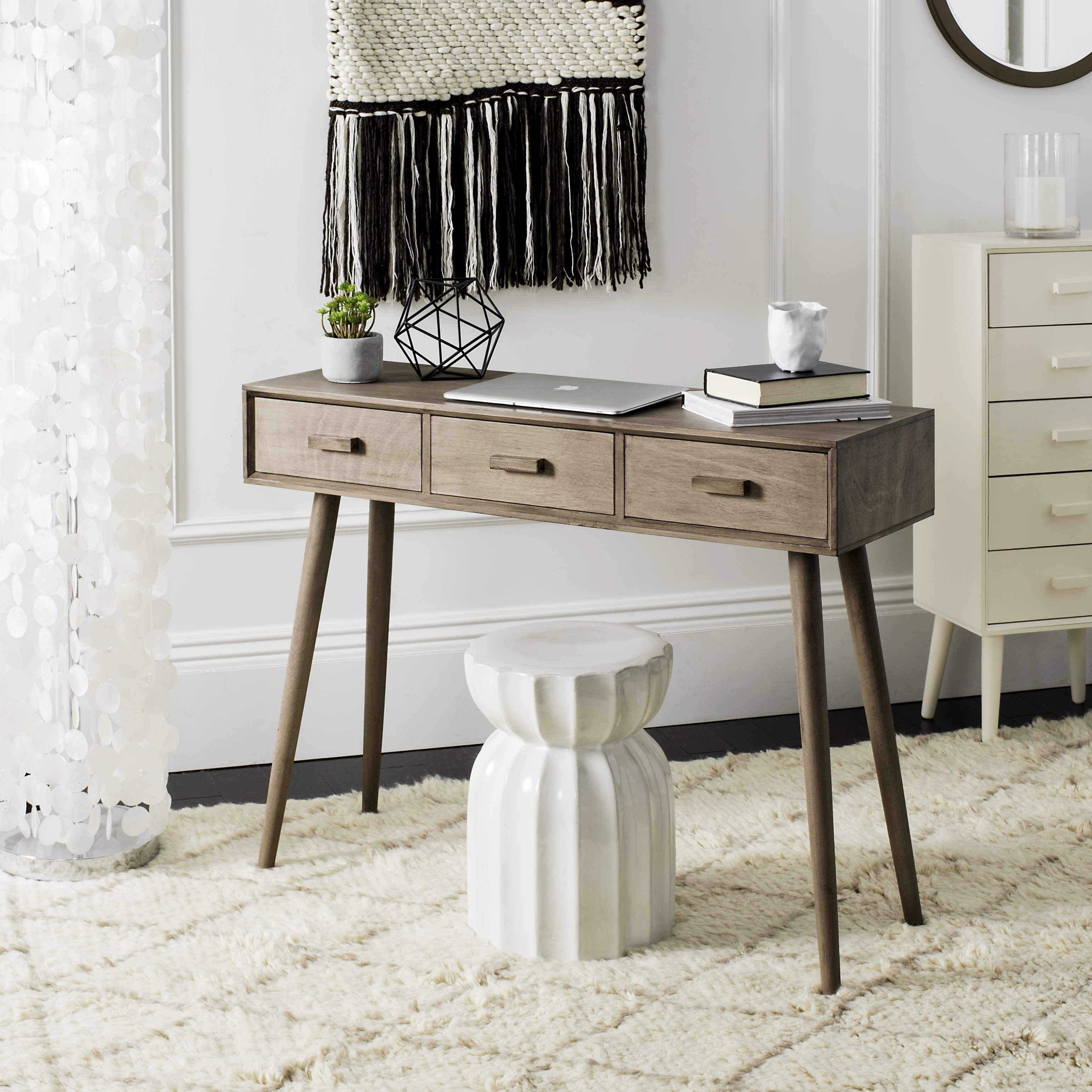 Albus 3 Drawer Console Table - Desert Brown - Arlo Home - Image 1