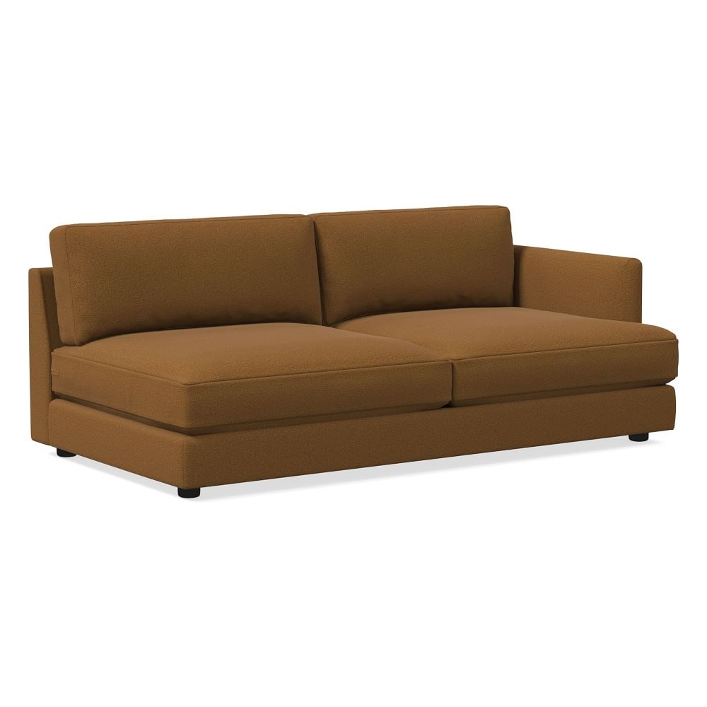 Haven XL Right Arm Sofa, Trillium, Distressed Velvet, Golden Oak, Concealed Supports - Image 0