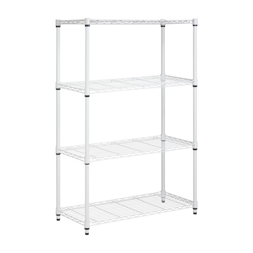 4-Tier White Heavy-Duty Adjustable Storage Shelving, 250-Pound Shelf Capacity - Image 0