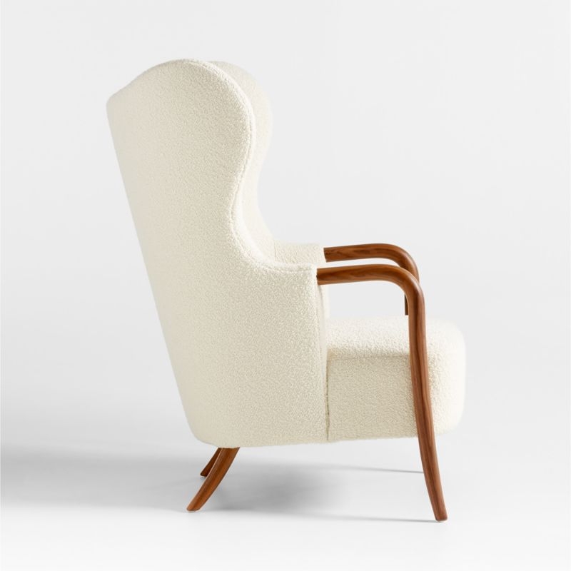 Laso White Boucle Accent Chair - Image 3