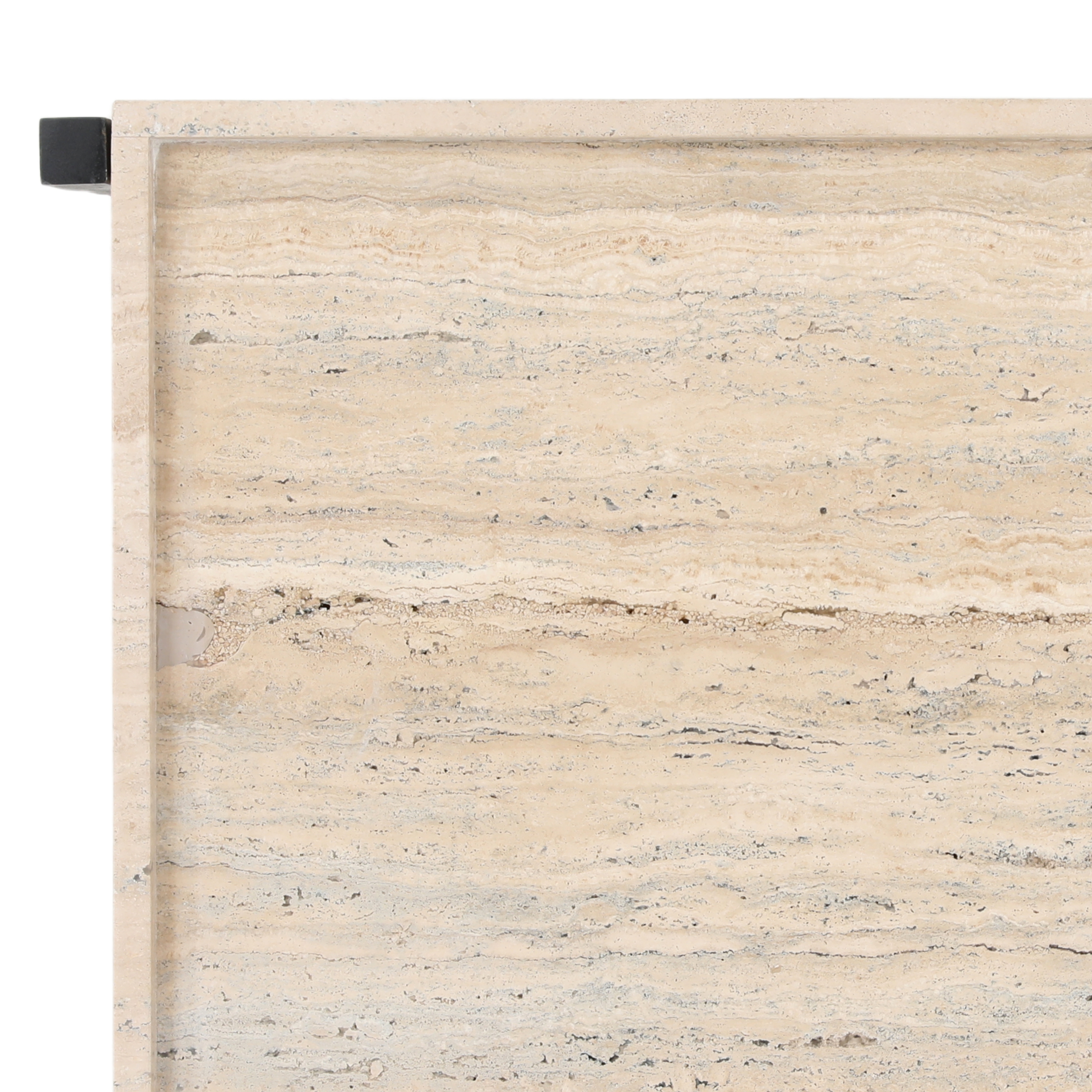 Rice End Table Travertine - Image 1