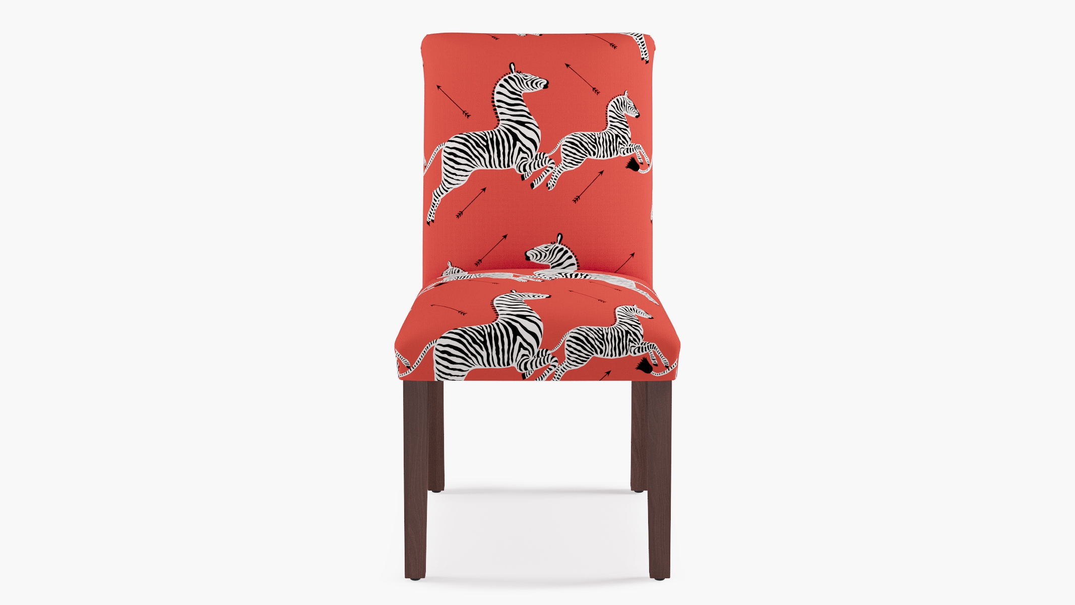 Classic Dining Chair, Coral Zebra, Espresso - Image 0