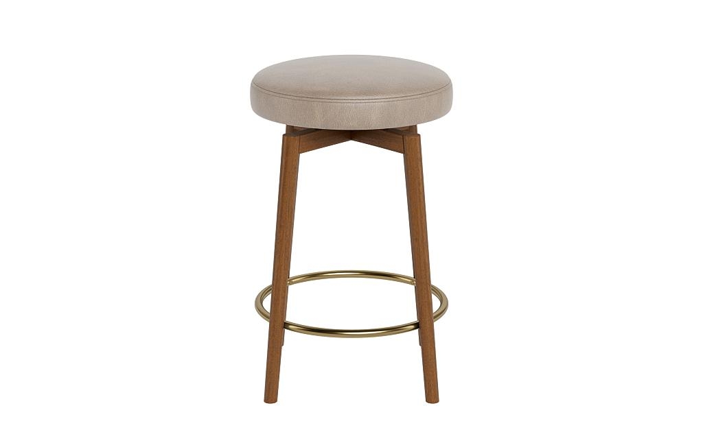 Caspine Leather Upholstered Counter Stool - Image 2
