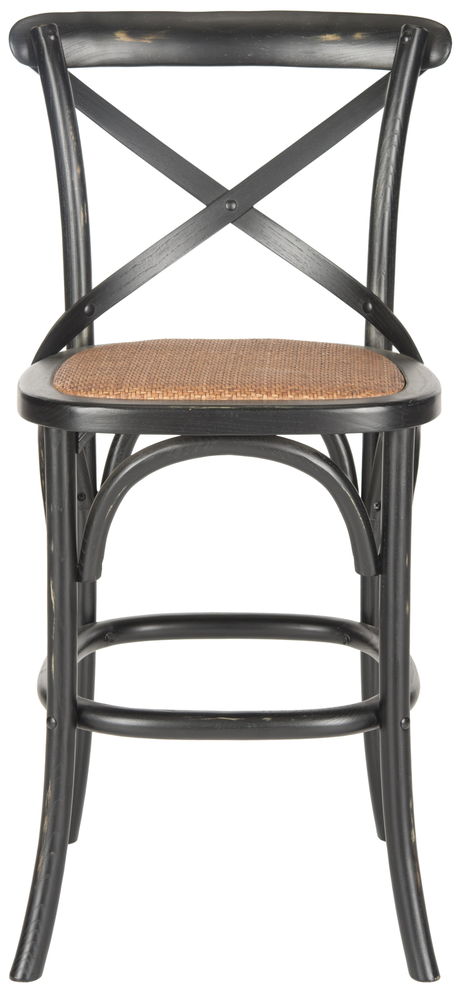 Franklin X Back Counter Stool - Distressed Hickory/Medium Brown - Arlo Home - Image 0
