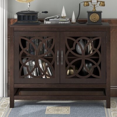Wood Accent Buffet Sideboard Storage Cabinet For Entryway Kitchen Dining Room - Image 0