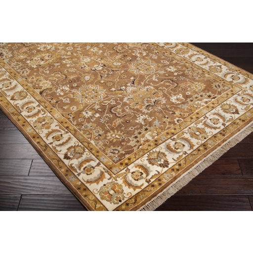 Taj Mahal Brown Indoor 5'6" x 8'6" Handmade Rug - Image 2