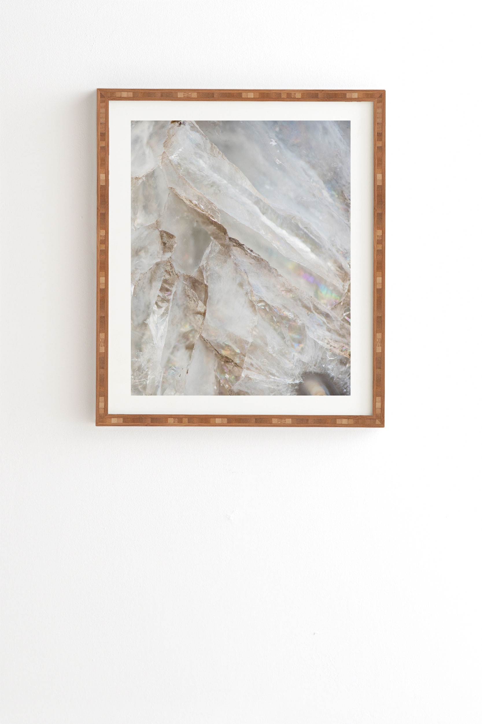 Crystalize by Bree Madden - Framed Wall Art Bamboo 19" x 22.4" - Image 0