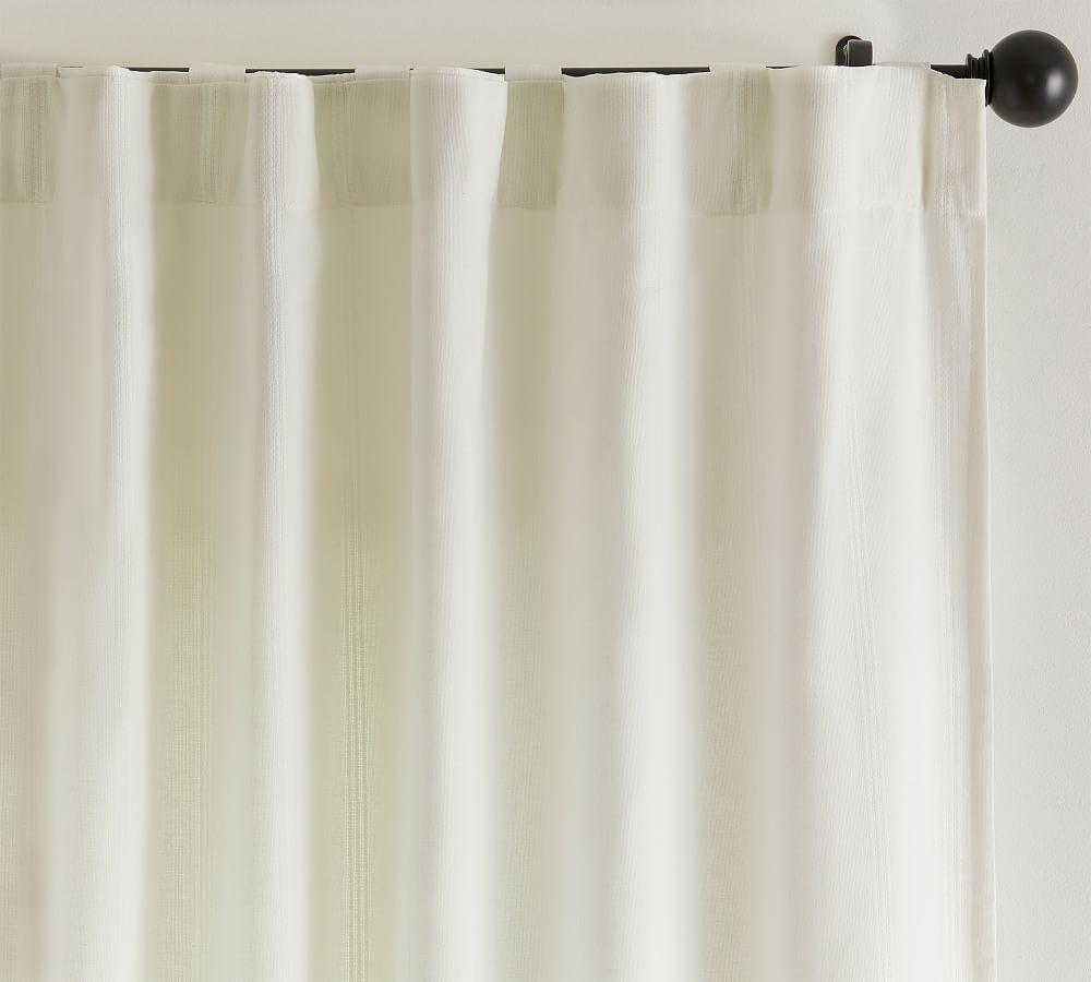 Gramercy Textured Curtain, Set of 2, 50 x 96", Classic Ivory - Image 1