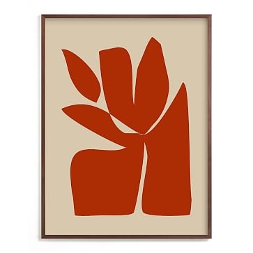 Minted Sculpt, 18X24, Full Bleed Framed Print, Black Wood Frame, Red - Image 3