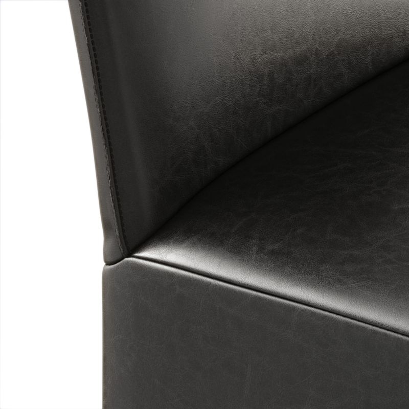 Venn Black Leather Side Chair - Image 4