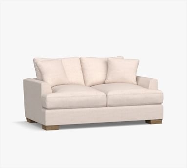 Sullivan Fin Arm Upholstered Deep Seat Grand Sofa 92.5", Down Blend Wrapped Cushions, Performance Heathered Basketweave Alabaster White - Image 1