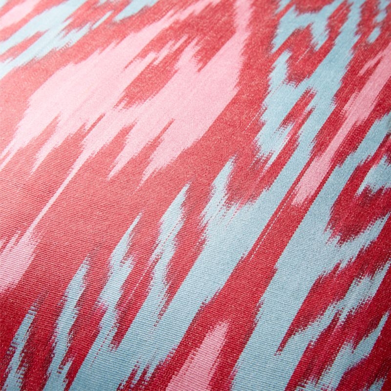 Silk Ikat Pillow Pink Multi with Down-Alternative Insert 20" - Image 2