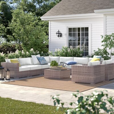 Lazaro 10 Piece Sectional Seating Group with Sunbrella Cushions - Image 0