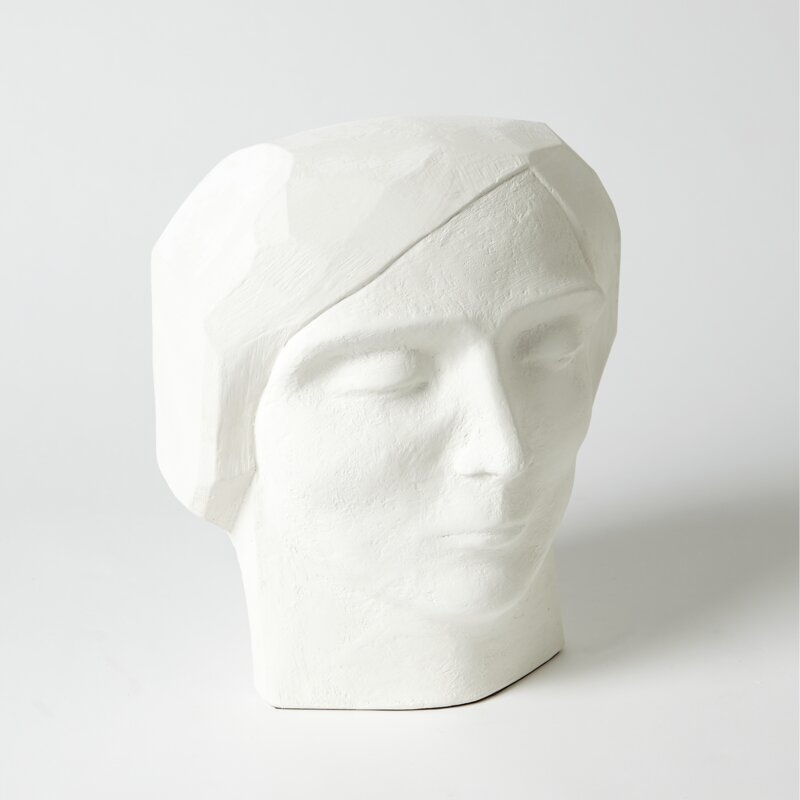 Global Views Plaster Faceted Bust-Male - Image 0
