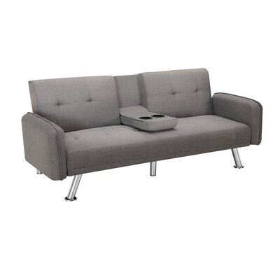 Ciann 74.8" Wide Square Arm Convertible Sofa - Image 0