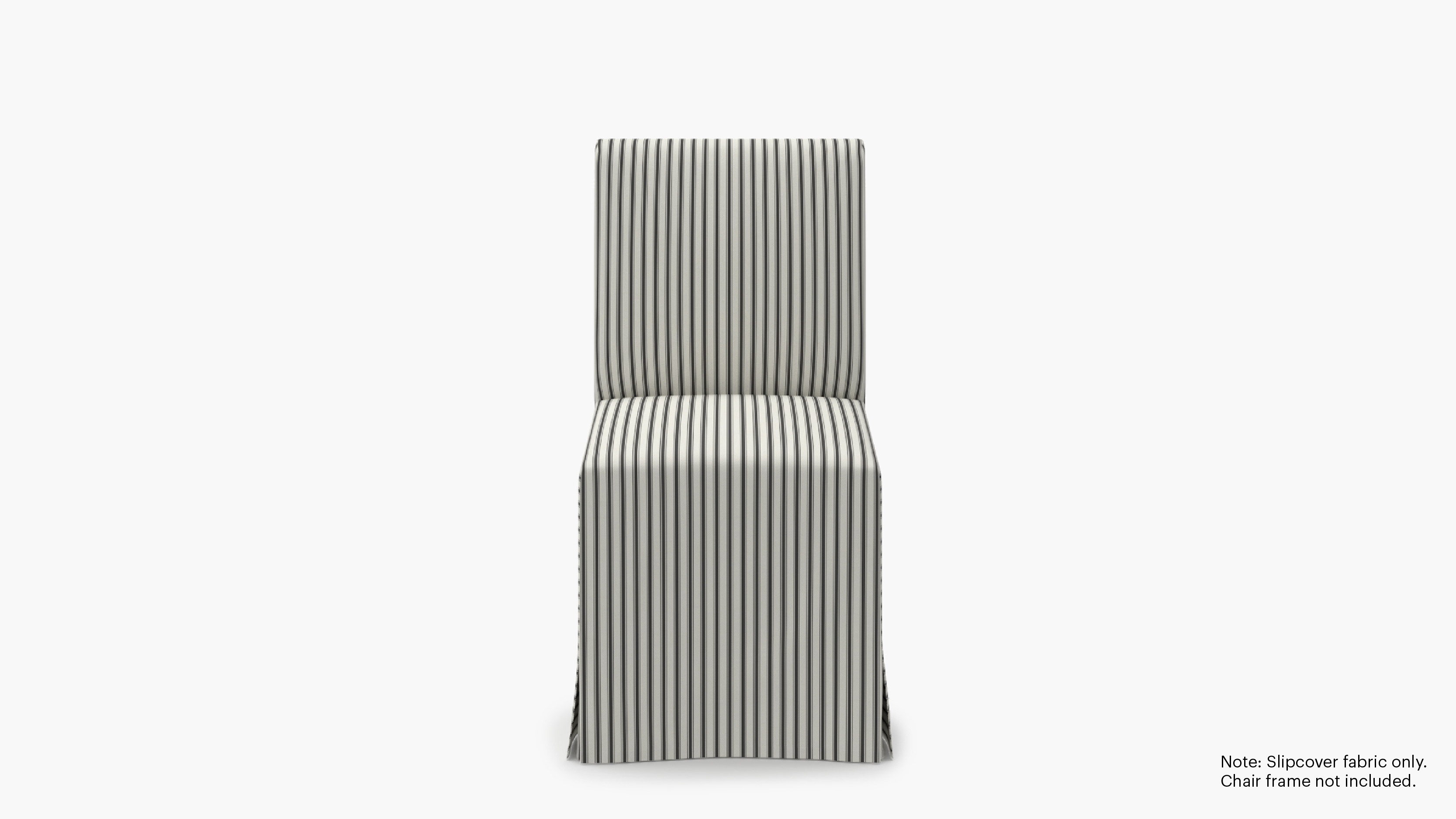 Slipcovered Signature Dining Chair - Cover Only, Black Classic Ticking Stripe - Image 0