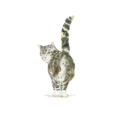 Tabby Cat Butt by Alexey Dmitrievich Shmyrov - Wrapped Canvas Painting - Image 0
