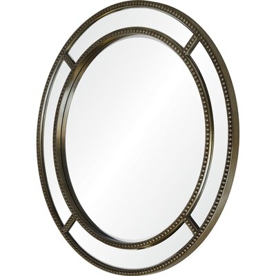 Davlin Beveled Round Beaded Frame Wall Mirror - Image 0