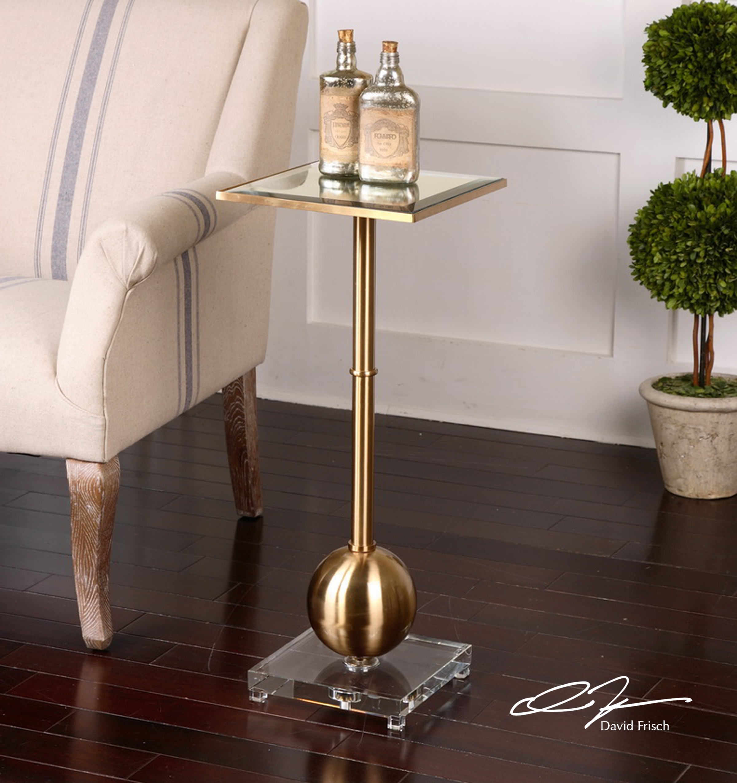 Laton Mirrored Accent Table - Image 1