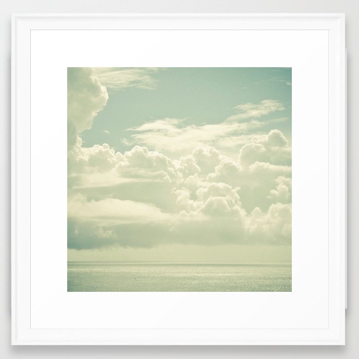 As The Clouds Gathered Framed Art Print by Cassia Beck - Scoop White - Medium(Gallery) 20" x 20"-22x22 - Image 0