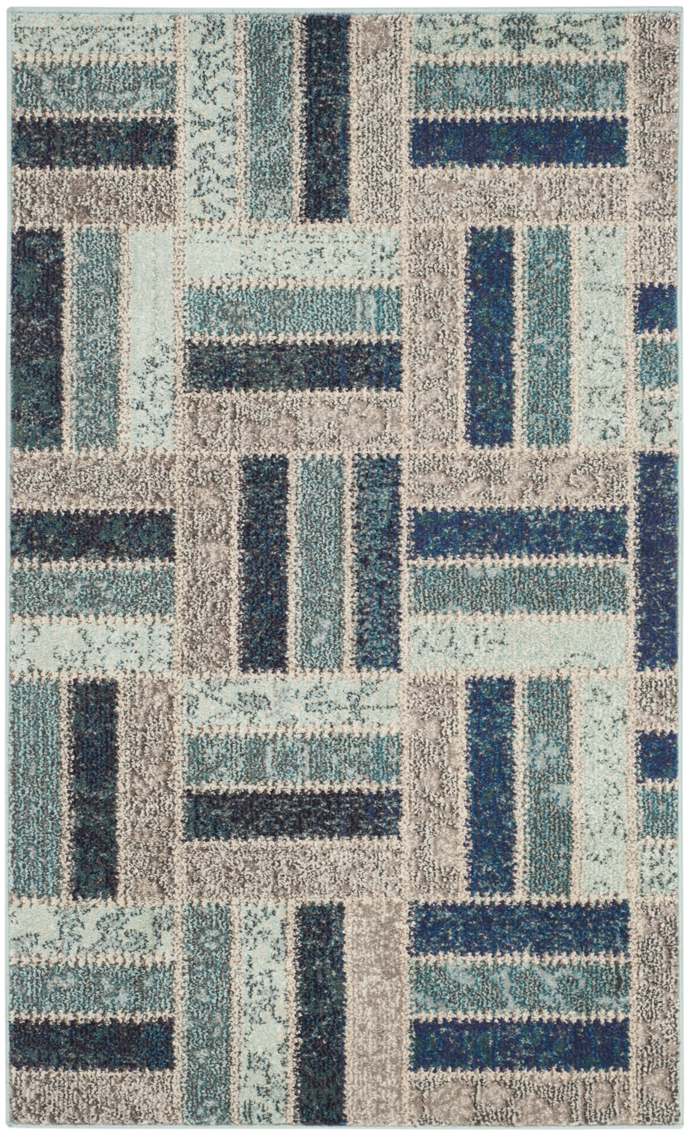 Arlo Home Woven Area Rug, MNC214E, Grey/Blue,  3' X 5' - Image 0
