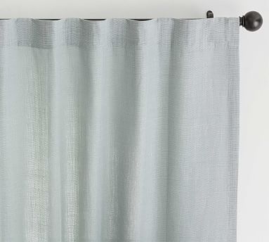 Belgian Flax Linen Curtain/ Unlined /50 x 108"/ Chambray - Image 0