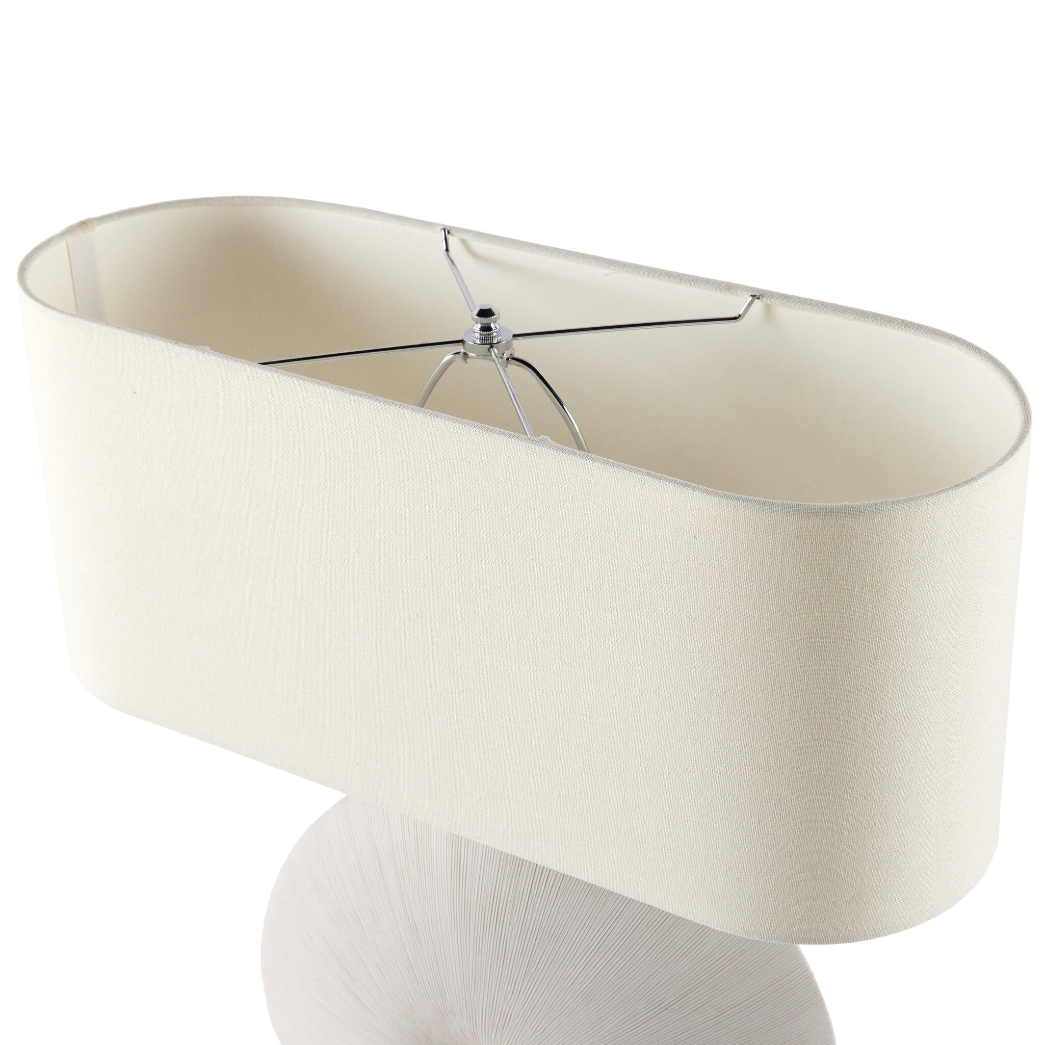 Busaba Table Lamp - Textured Matte White Porcelain Ceramic - Image 3