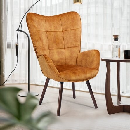 Senner Tufted Arm Chair, Mustard - Image 2