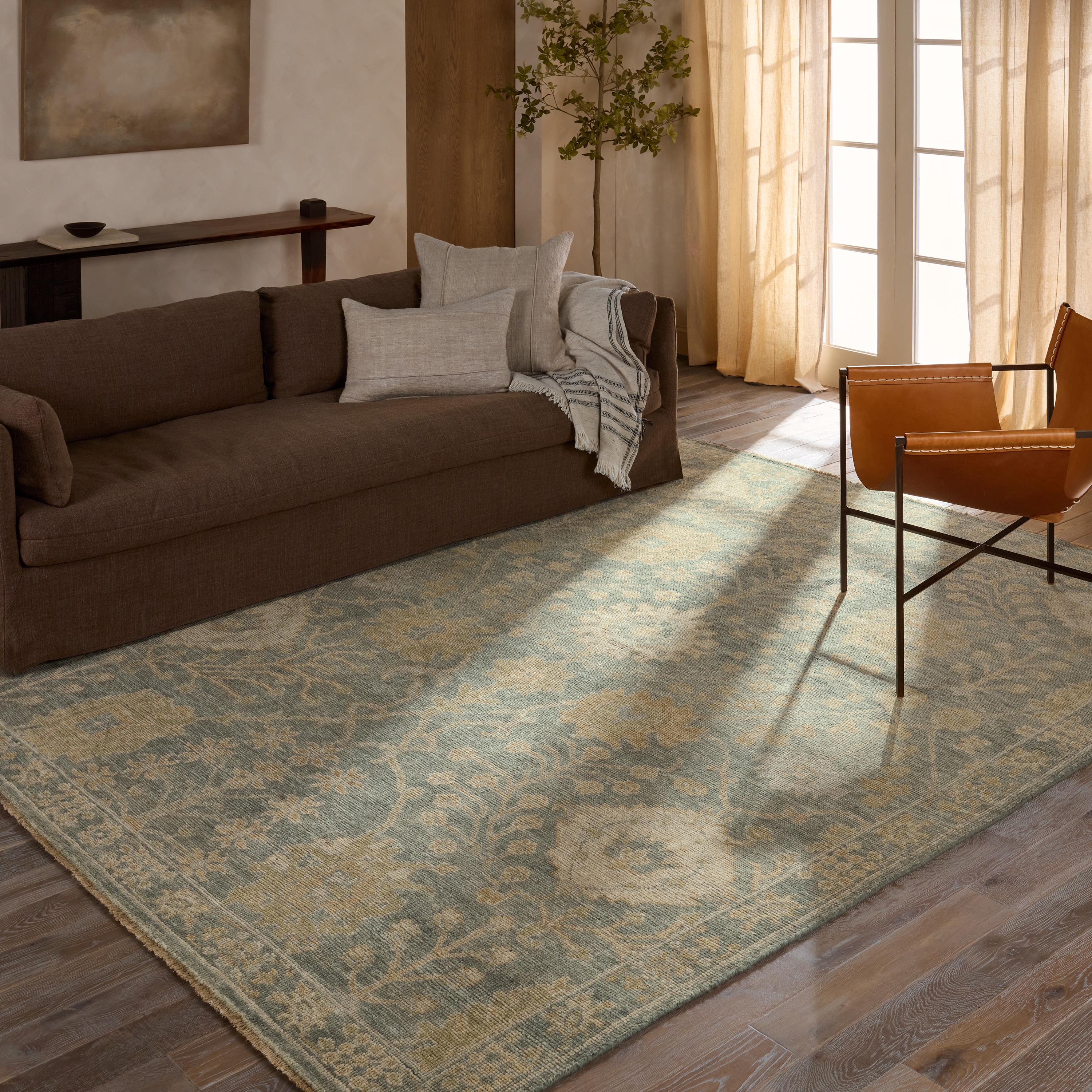 Maeli RHA24 Handknotted Oriental Green Area Rug (6'x9') - Image 4