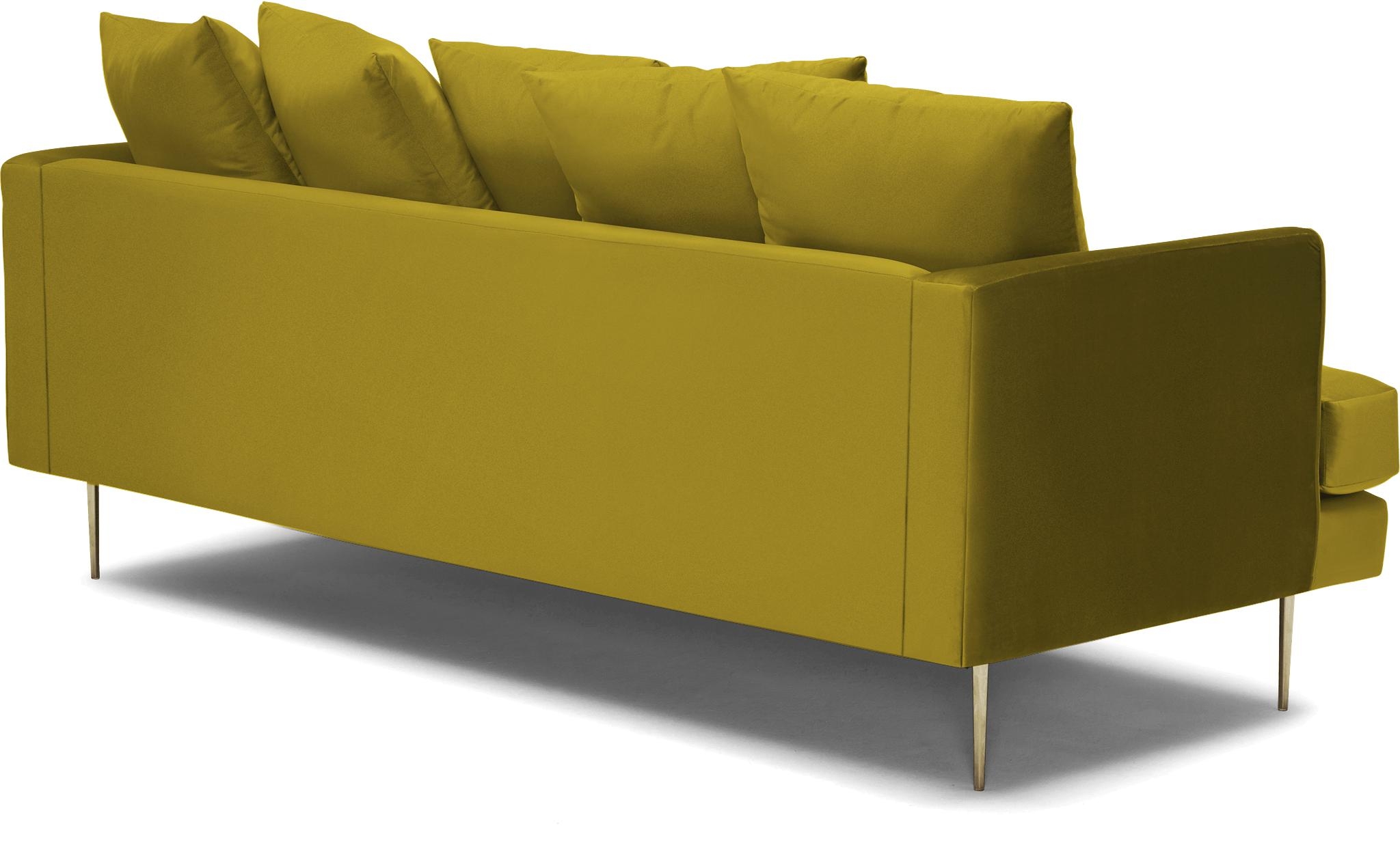 Yellow Aime Mid Century Modern Sofa - Bloke Goldenrod - Image 3