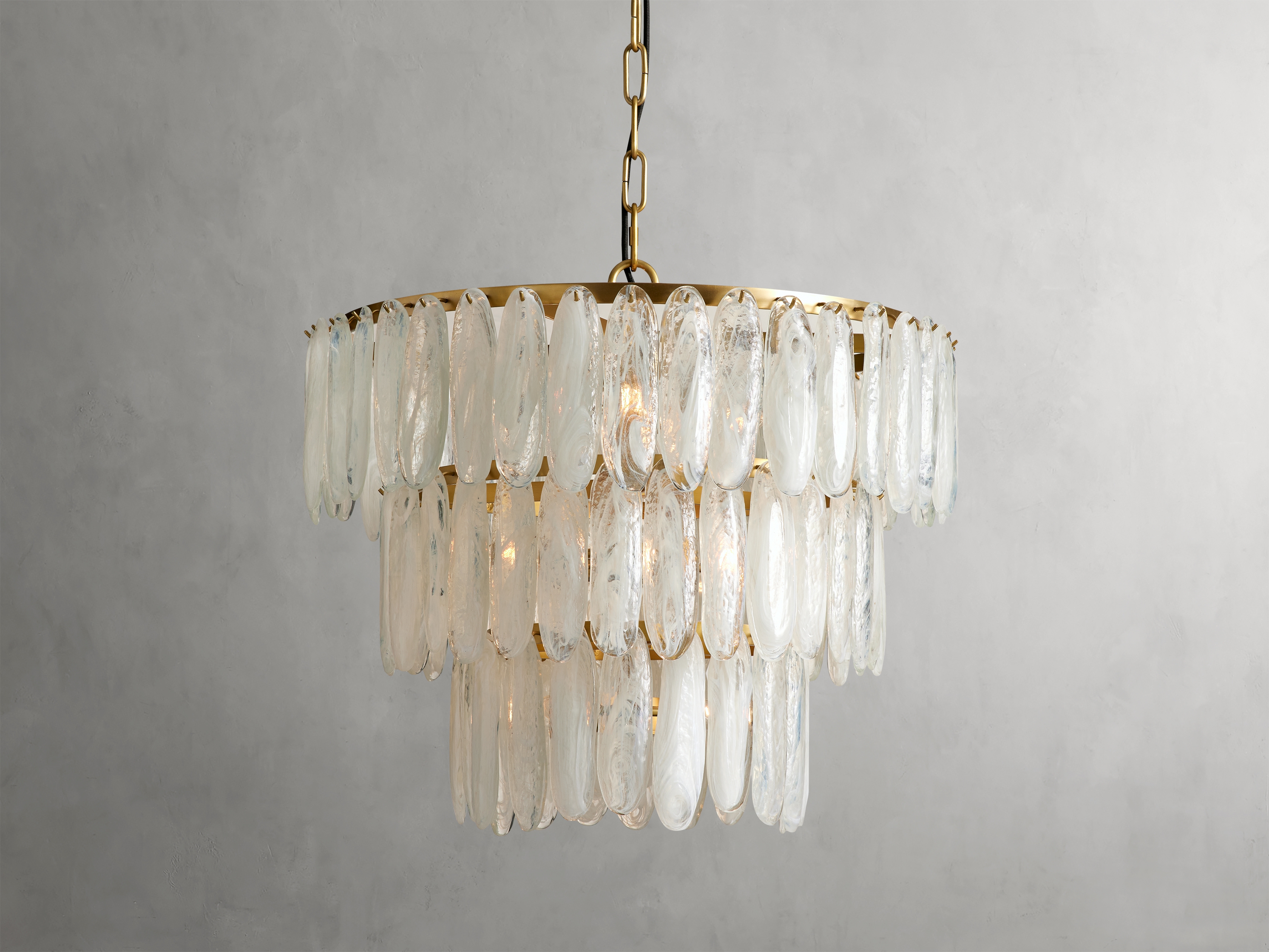 Verna Chandelier in Glass Brass - Image 0