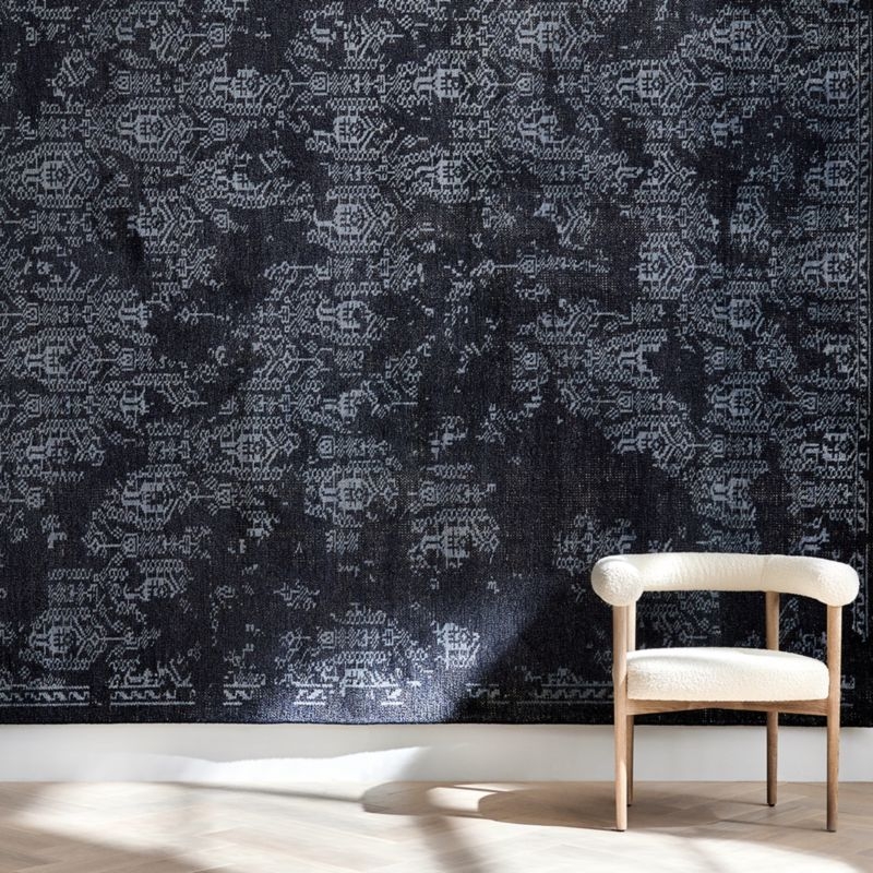 Firenze Vintage Dark Blue Area Rug 8'x10' - Image 1