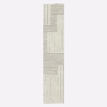Painted Mixed Stripes Rug, 10x14, Alabaster - Image 1