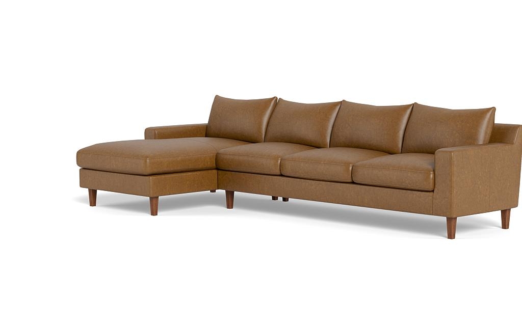 Sloan Leather 4-Seat Left Chaise Sectional - Image 2