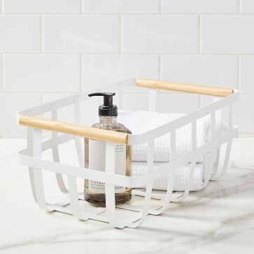 Tosca Slim Storage Basket, White - Image 2