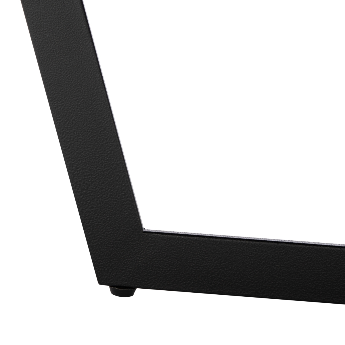 Placido Oval Coffee Table - White Marble / Black - Safavieh - Image 3