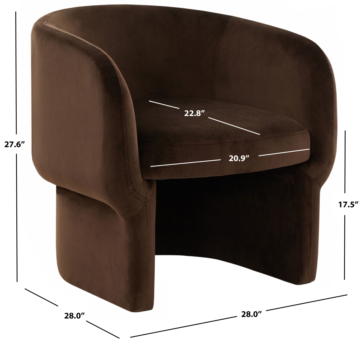 Kellyanne Modern Dining Chair - Dark Brown - Image 4